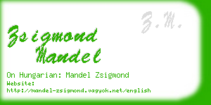 zsigmond mandel business card